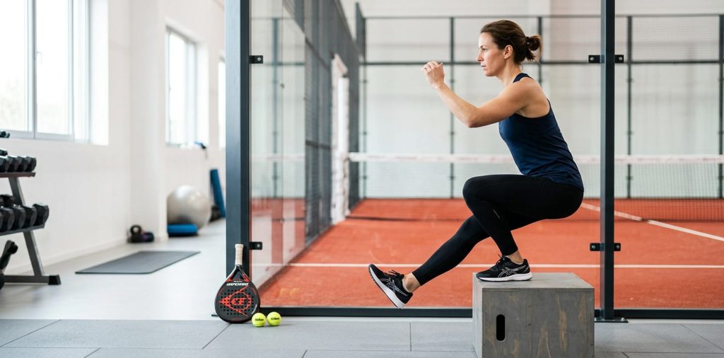 Ejercicio de sentadilla a una pierna para prevenir el dolor de rodilla